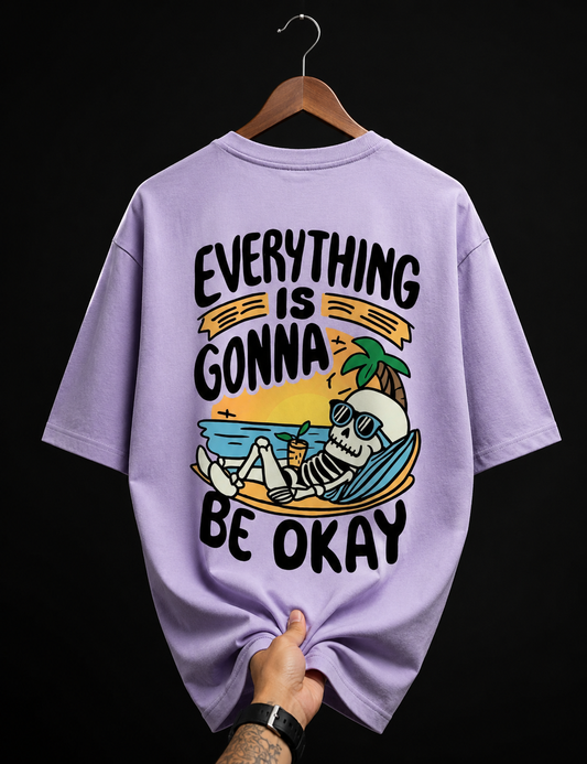 Wildwood "Gonna Be Okay" Chill Skeleton Oversized Classic T-Shirt(UNISEX)