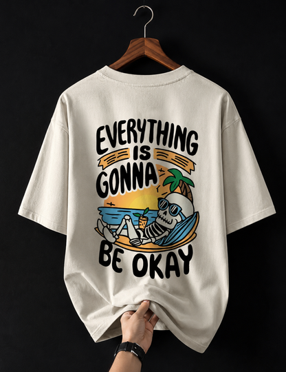 Wildwood "Gonna Be Okay" Chill Skeleton Oversized Classic T-Shirt(UNISEX)
