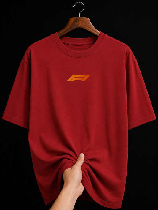 Wildwood Studio Racing Car Oversized Tee – Unisex Maroon