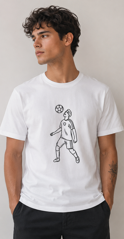 Head Game – Football Line Art Unisex T-Shirt