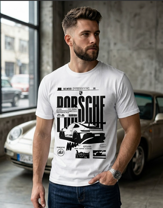 Porsche GT3 RS: Race Limitless Unisex Standard Crew T-Shirt