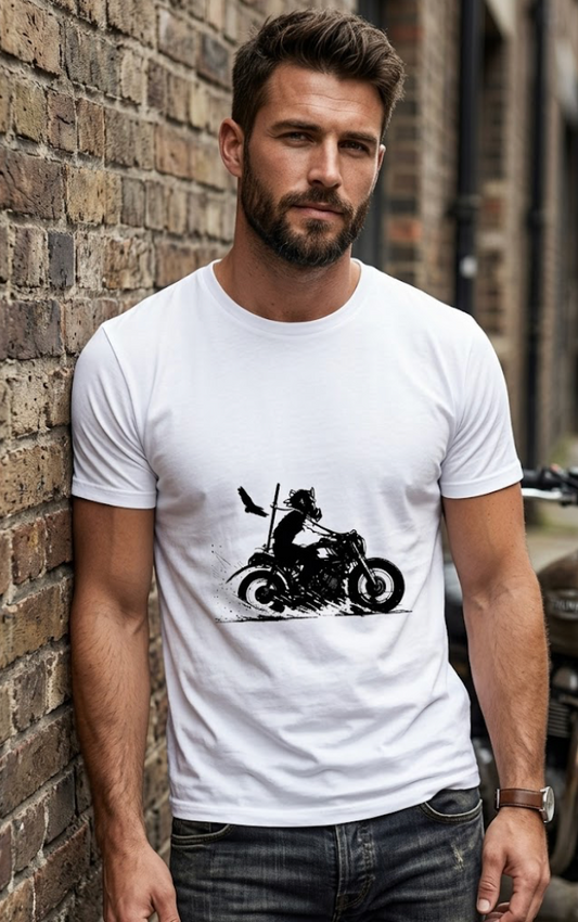 Born to Ride Motorcycle Rider Graphic T-Shirt